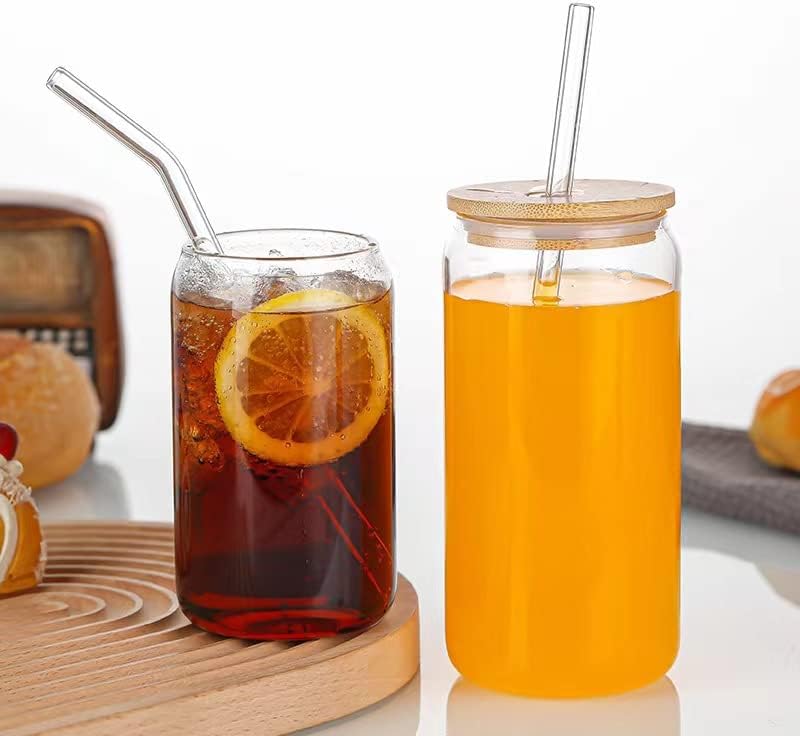 Cerveja de lata de cerveja com tampas de bambu e palha de palha de 16 onças de bebida podem ser vidro em forma de