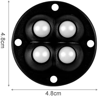 Milageto 4 peças Mini Rollo de rolo de 360 ​​graus Roda de móveis de rotação, rodas universais do tipo Pasta Rodas giratórias