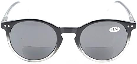 Eyekepper economiza 10% em 2 pacote de óculos de sol bifocais leitores de sol O olho de gato redondo de grande porte de olho de gato preto +2.50