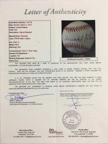 Arnold Palmer assinou MLB Baseball Masters