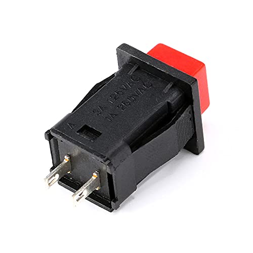 10pcs/set ds-429 botão redondo de bloqueio automático 1a/250vac Light Switch Diy Touch interruptor vermelho