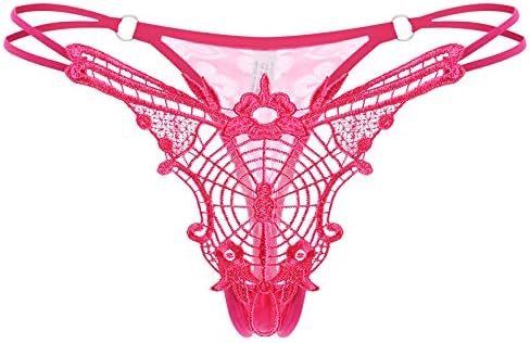 MSAIKRIC Lingerie Panties Mulheres Antecipação Sexy, cordão de cordas de cintura alta garotas de malha de malha de renda t-back