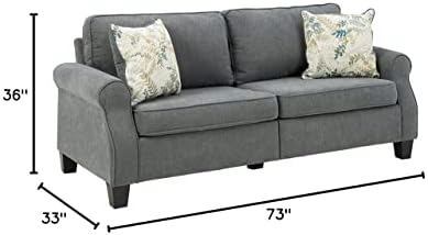 Design de assinatura de Ashley Alessio Sofa, cinza