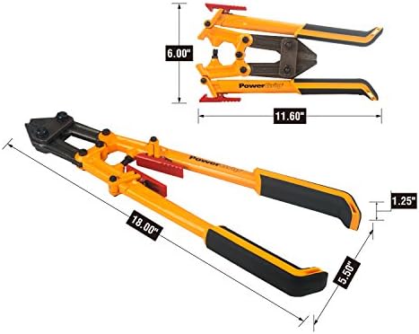 Cutter de parafuso de aderência de alcance para ferramentas Olympia, 39-118, 18 polegadas