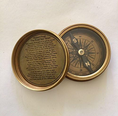 Nauticalmart Robert Frost Poema Compass - Bolso Compass