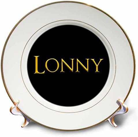 3drose Lonny lendário nome de menino na América. Amarelo em charme preto - placas