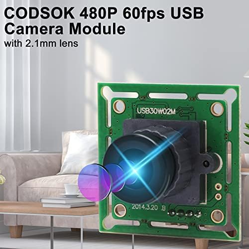 Placa do módulo de câmera USB CODSOK 60FPS 480P OV7725 CMOS VGA MJPEG & YUY2 USB2.0 CMOS CAMAN