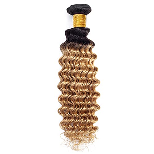 1b27 8a grau brasileiro onda profunda pacote de cabelo virgem Facotes de cabelo humano Virgem Extensões de cabelo ombre de ondas profundas