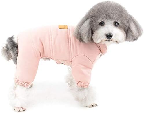 Traje de neve de cães zunea para cães pequenos inverno casaco quente roupas de cachorro grossa com pernas lã de lã de