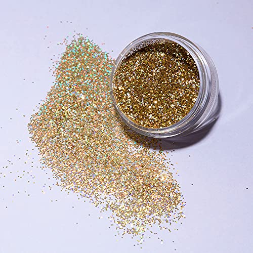 Shakers de glitter holográfico por lua glitter - de glitter cosmético para rosto, corpo, unhas, cabelos e lábios - 0,17oz - conjunto de 5 cores