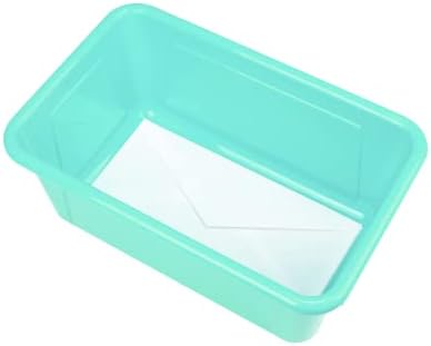 Bins de cubos pequenos do armazenamento-recipientes de armazenamento de plástico para sala de aula com tampa sem snap, 12,2 x 7,8