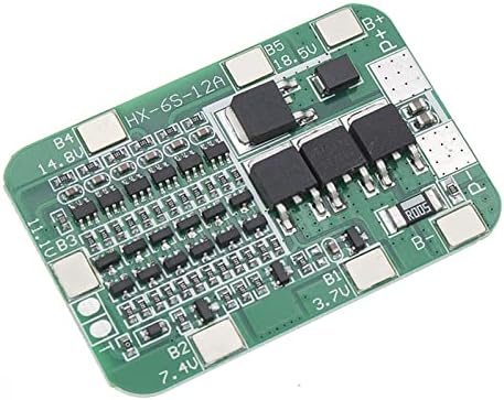 HIFASI 6S 15A 24V Placa de proteção BMS PCB para 6 pacote 18650 Módulo de célula de lítio de lítio de lítio 50 * 32mm