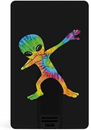 Tiedye Dabbing Alien Credit Cartão USB Flash Flash Memória personalizada Stick Storage Storage Drive 64g