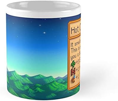 Stardew Valley Hot Chocolate Coffee Caneca 11 onças e 15 onças de chá de chá de cerâmica