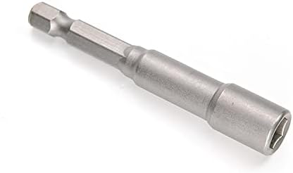 Utoolmart 1/4 Hortel de lank de 1/4 Bit de driver de pilotos de porca de 7 mm, comprimento de 65 mm, métrica sem magnética