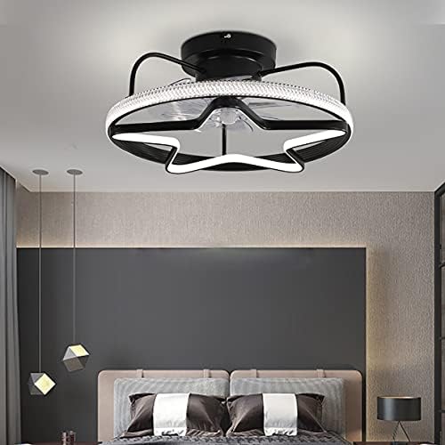 Fã de quarto neochy com luz de teto e controle remoto silencioso 3 velocidades com timer LED Dimmable Fan Light 50cm de 50cm