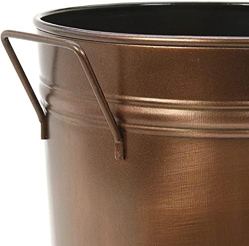 Conjunto de Hosley de 3 vasos de balde francês de bronze alto de alto bronze com alças de 15 polegadas de altura. Ideal para
