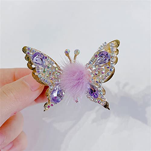 Cabelo de borboleta voadora Clipes de cabelo de borboleta brilhante mulher mulher liga liga liga de cabelo voador de borboleta