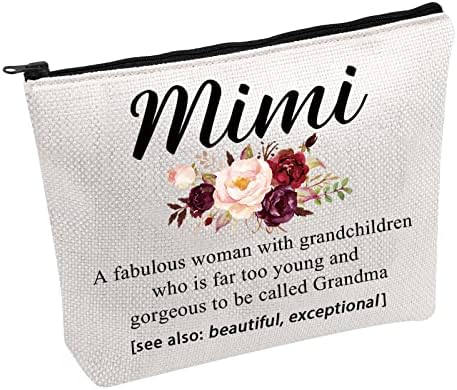 FOTAP MIMI Sobrevivência Kit de avó Presente de netos Presente do Dia da Mãe para Mimi Gravó Zipper bolsa Bolsa Mimi