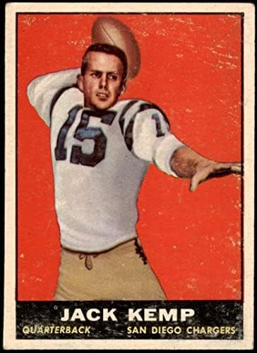 1961 Topps 166 Jack Kemp San Diego Chargers VG+ Chargers Occidental