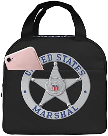 SWPWAB US Marshals Service Reutilizável Folha portátil espessada Bolsa de bento isolada para homens e mulheres