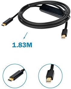 Xtrempro 3.1 USB tipo C para mini DisplayPort Cabo de adaptador masculino 4K2K@60Hz W/ 6ft/ 1.83m Cabo para iMac, MacBook
