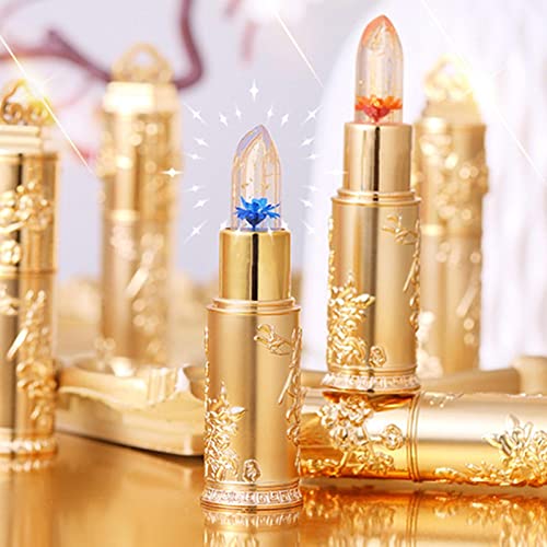 Lipstick Lipstick Crystal Flor Jelly Lipstick | Mudança de temperatura Hidratante Flor Lip Stick | Nourishing Longing Lip