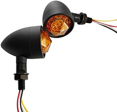 FATECIM Custom 2PCS Motocicleta LED LUZES DE Turn Signal com luzes de corrida/frenagem, indicadores de serviço pesado