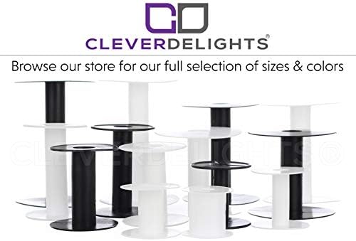CleverDelights Spools de plástico - 3 5/8 x 2 3/4 - Branco - 25 pacote