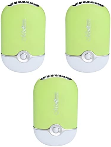 Solustre Recarregável Fan Fan Recarregável Fãs USB 3pcs Air Mini para soprador USB Secer Green Extension Fan Condicionamento