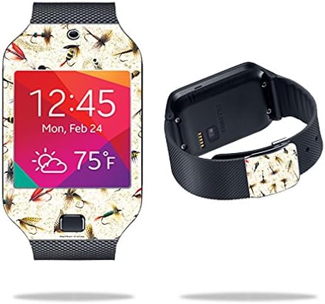 Mightyskins Skin Compatível com Samsung Galaxy Gear 2 Neo Watch - Posca de pesca | Tampa protetora, durável e exclusiva do encomendamento de vinil | Fácil de aplicar, remover e alterar estilos | Feito nos Estados Unidos