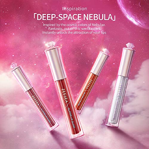 Zeesea Lip Gloss, Beleza incomparável, lábios sedutores e deliciosos de nebulosa, recém-lançada anti-gravidade nebulosa Lip Glaze