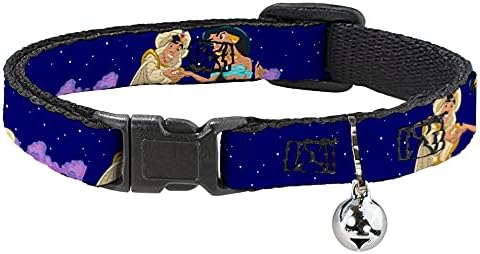 Buckle-Down Collar Breakaway Aladdin Jasmine Magic Carpet Ride Scens de 6 a 9 polegadas 0,5 polegadas de largura