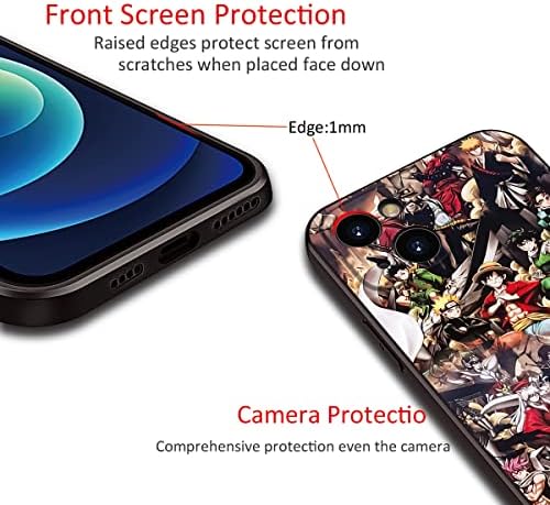 Zwzyzf para iPhone 14 Case Anime Design, impresso com vários padrões de quadrinhos Design de silicone macio com cobertura protetora à prova de choque