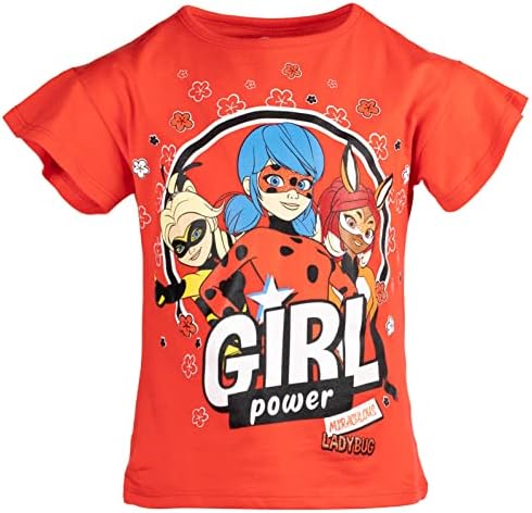 Milagulous Ladybug Cat Noir Rena Rouge Girls 3 Pack T-shirts GRAPHIC CHILH