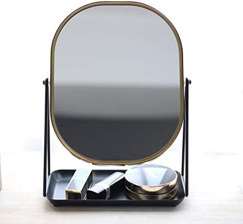 Espelho de vaidade no suporte, ajuste de 360 ​​° Rotação Stand portátil Conveniência Espelhos de mesa de comprimido