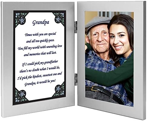 Presente para o vovô, poema do avô de neto ou neta, adicione foto de 4x6 polegadas