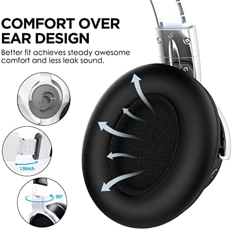 Ausdom E7 Active Ruído cancelando fones de ouvido: Bluetooth sem fio sobre os fones de ouvido ANC com microfone,