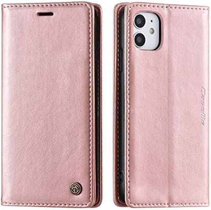 Caixa da carteira UEEBAI para iPhone 11 6,1 polegadas, capa de couro PU premium capa vintage de carteira fosca [slots de