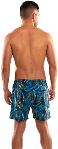 Terceira onda, troncos de natação com revestimento de compressão - premium de 5 polegadas de shorts de natação seca rápida para a praia