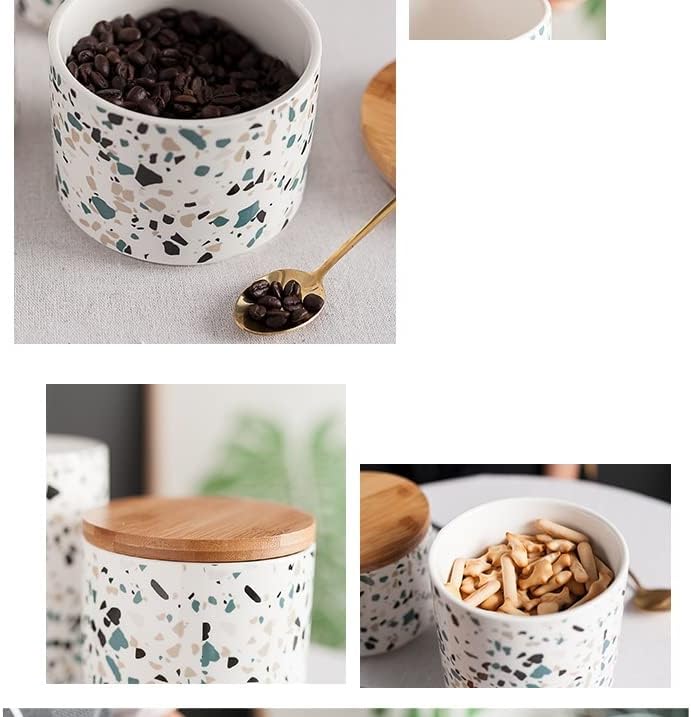 Slnfxc European Ceramic Storage Jars Sala de estar Mesa de café Creative Candy Organizer Jar com Lid Home Decoration