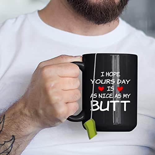 Espero que o seu dia seja tão bom quanto minha copa de cerâmica de marido caneca para férias de aniversário - Idéias legais de presente de caneca para o marido - marido da xícara da esposa - marido cerâmica xícara de chá preto 15oz