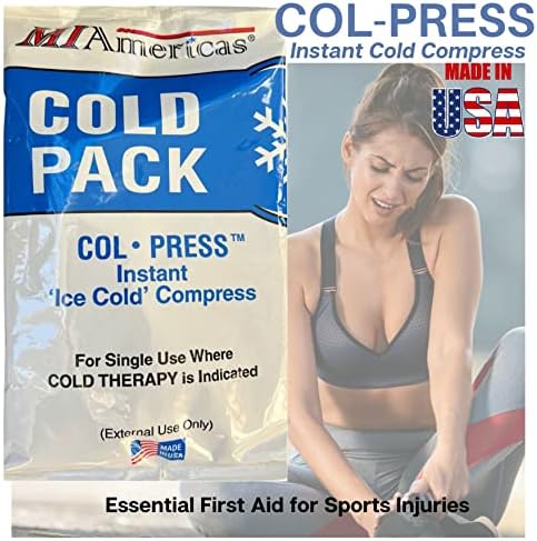 Col-Press Instant Instant Pack Pack Ice Pack Pacote descartável Uso único Terapia de compressão gelada para alívio da dor do