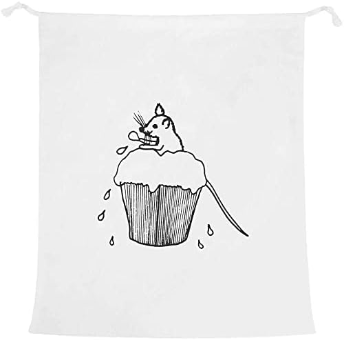 Azeeda 'Mouse in Cupcake' Laundry/Lavagem/Bolsa de Armazenamento