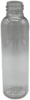 2 oz de garrafas plásticas de Cosmo Clear -12 Pacote de garrafa vazia Recarregável - BPA Free - Óleos essenciais - Aromaterapia | Caps de topo de torção branca - fabricados nos EUA - por fazendas naturais