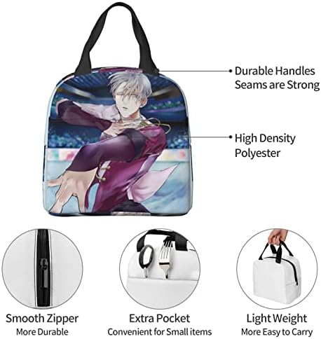 Klliki Anime Yuri On Ice Lunchag Bolsa Bolsa Bolsa de lancho