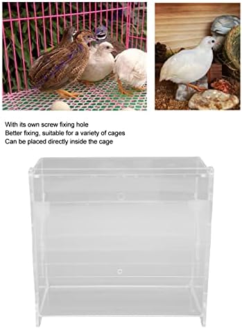 Alimentador de gaiola de pássaros Projeto estendido de grande capacidade Lid aberto Automático de pequenos animais