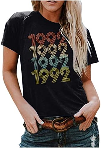 Camisetas para garotas adolescentes mulheres engraçadas impressas tampos casuais de manga longa de manga longa clássica camisetas básicas túnica