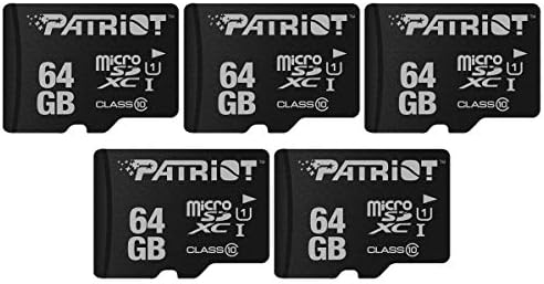 Patriot LX Series Micro SD Flash Memory Card 64Gb - 5 pacote