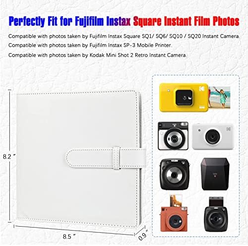 2packs, 192 bolsos álbum de fotos para Fujifilm Instax Square SQ1 SQ6 SQ10 SQ20 Câmera instantânea, Fujifilm Instax SP-3